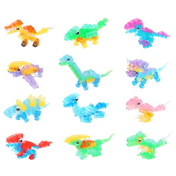 Läpinäkyvät Rakennuspalikat Dinosaurus 3+ vuotta