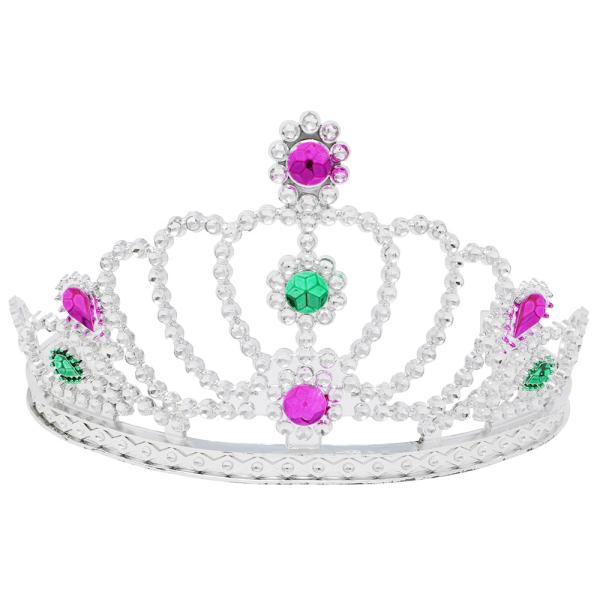 Tiara Kolmella Jalokivillä Hopea