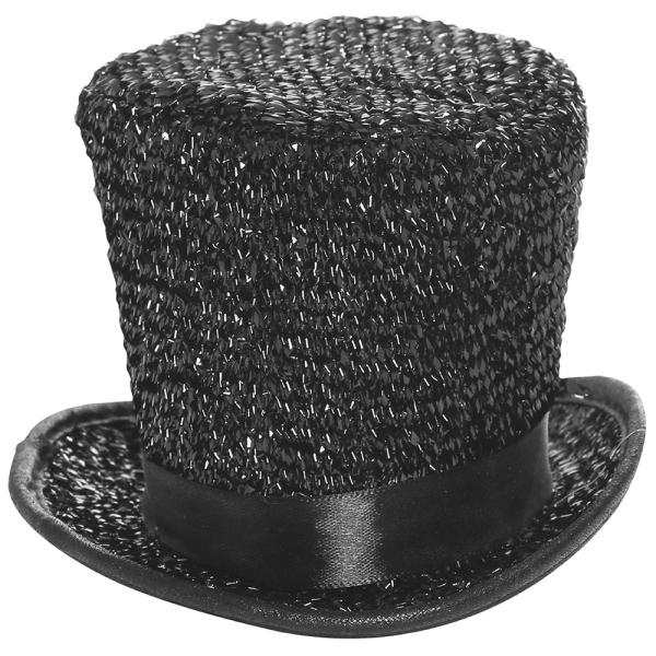 Kiiltävä Minihattu Musta