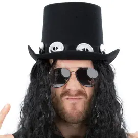 Glamrock-hattu Hiuksilla ja Laseilla