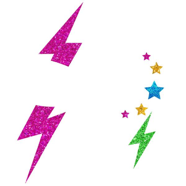 Kasvotarrat Lightning Glitter