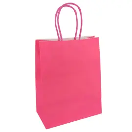 Lahjapussi Kirkkaanpinkki 16 x 8 x 22 cm