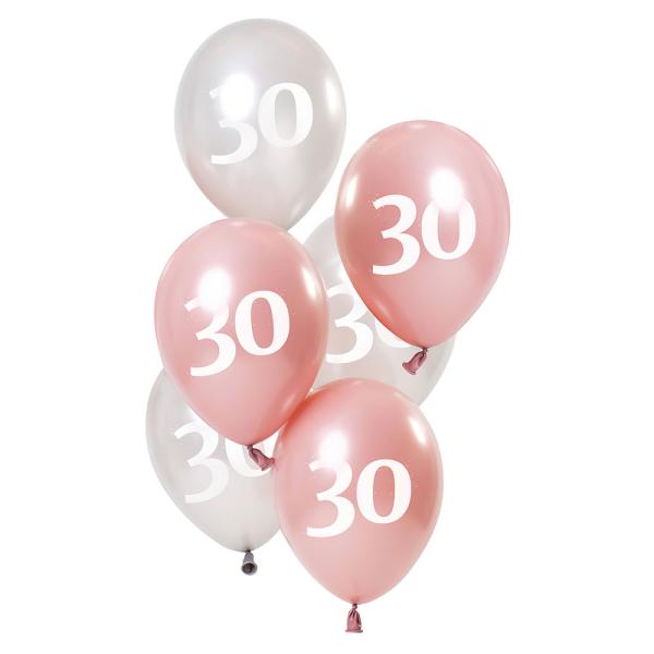30 v Ilmapallot Vaaleanpunainen ja Hopea