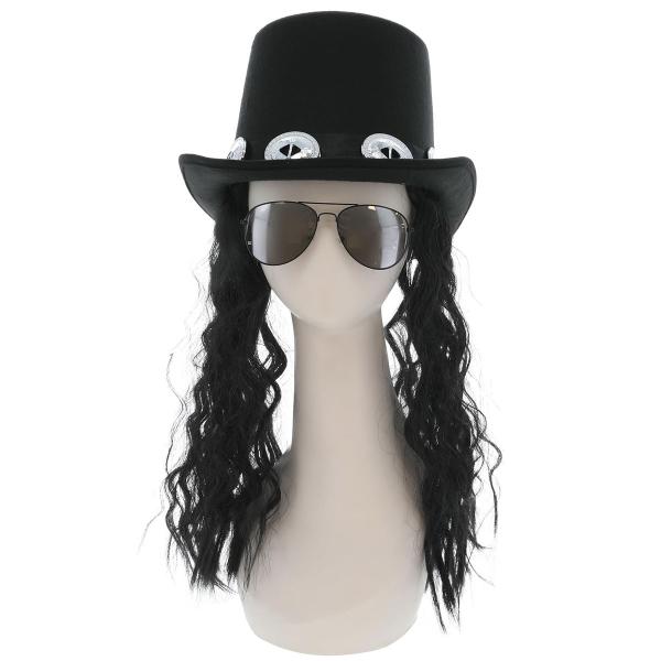 Glamrock-hattu Hiuksilla ja Laseilla