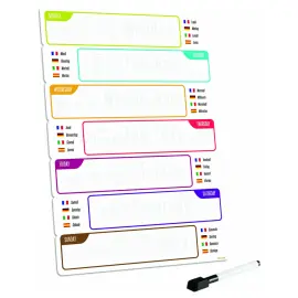 Magneettinen Viikkokalenteri Eri Kielill&auml;