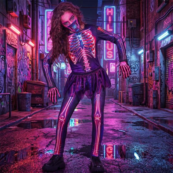 Neon Luuranko Naamiaisasu Lapsille