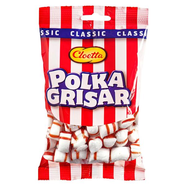 Polkagris-pussi