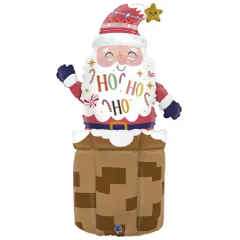 Joulupukki Savupiipussa Folioilmapallo