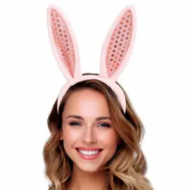 Pinkki Pupunkorvahiuspanta Paljeteilla