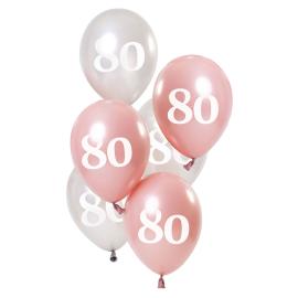 80 v Ilmapallot Vaaleanpunainen ja Hopea