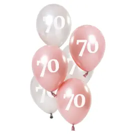 70 v Ilmapallot Vaaleanpunainen ja Hopea