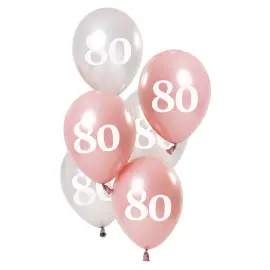 80 v Ilmapallot Vaaleanpunainen ja Hopea