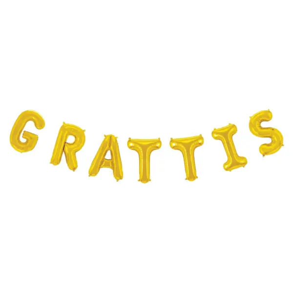 Grattis Kirjainilmapallo Kulta