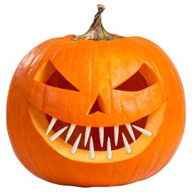Hampaat Halloween-kurpitsalle