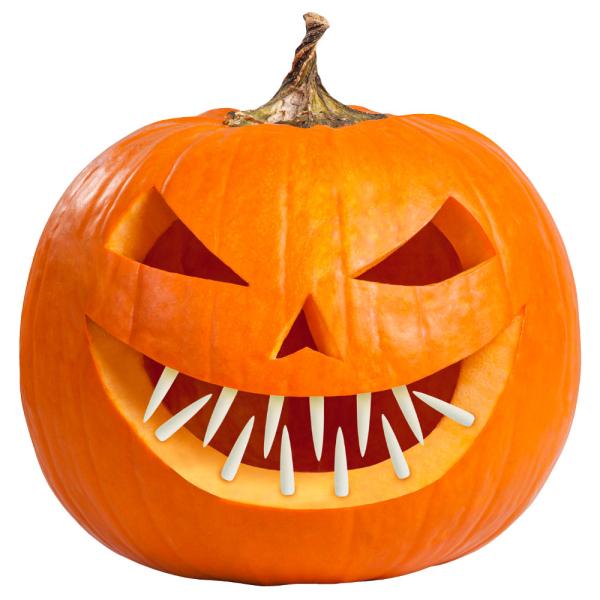 Hampaat Halloween-kurpitsalle