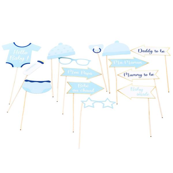 Baby Shower Boy Valokuvarekvisiitta 11 kpl