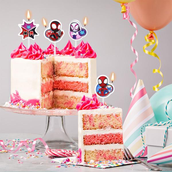 Spidey ja Ystävät Kakkukynttilät 4 kpl