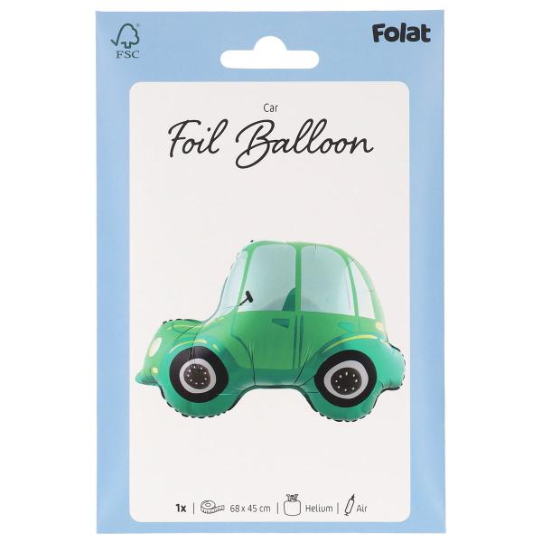 Folioilmapallo Auto Vihreä 68 x 45 cm