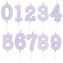 Numerokynttil&auml; Pastellivioletti 4,5 cm