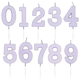 Numerokynttil&auml; Pastellivioletti 4,5 cm