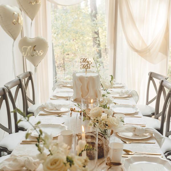 Mr & Mrs Cake Topper Kulta