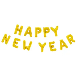 Happy New Year Kirjainilmapallo Kulta
