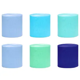 Kreppipaperi Sininen/Vihre&auml; 6-kpl