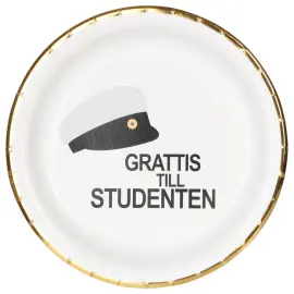 Pahvilautaset Ylioppilaslakki 18 cm 8 kpl