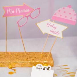 Baby Shower Girl Valokuvarekvisiitta 11 kpl
