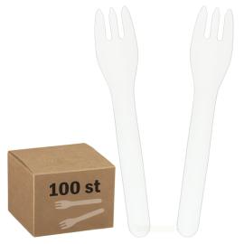 Kertakäyttöiset Haarukat Valkoinen 15 cm 100 kpl