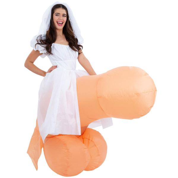Morsiamen Puhallettava Penis Naamiaisasu
