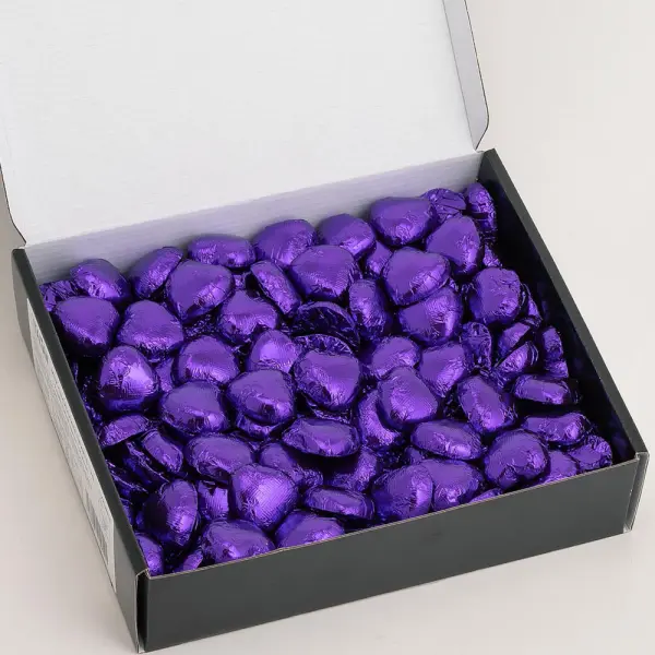 Suklaasydämet Violetissa Foliossa 1kg