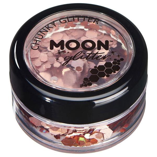 Moon Glitter Holografinen Chunky Glitter Ruusukulta