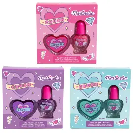 Meikkisetti Sydämet Kynsilakka ja Huulikiilto
