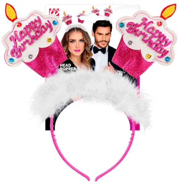 Happy Birthday Panta Glitterillä Pinkki