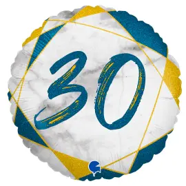 Marble 30 Holografinen Ilmapallo Tummansininen
