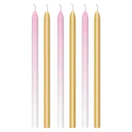 Kakkukynttilät 1st Birthday Ombre Vaaleanpinkki