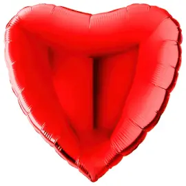 Folioilmapallo Sydän Punainen Metallic