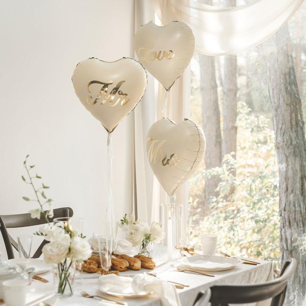 Mr & Mrs Folioilmapallot Sydän 2 kpl