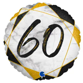 Marble 60 Holografinen Ilmapallo Musta