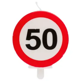 Kakkukynttilä Liikennemerkki 50