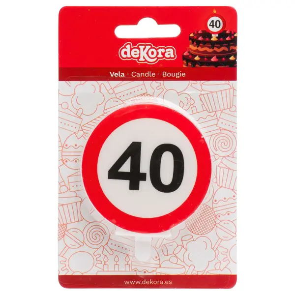 Kakkukynttilä Liikennemerkki 40
