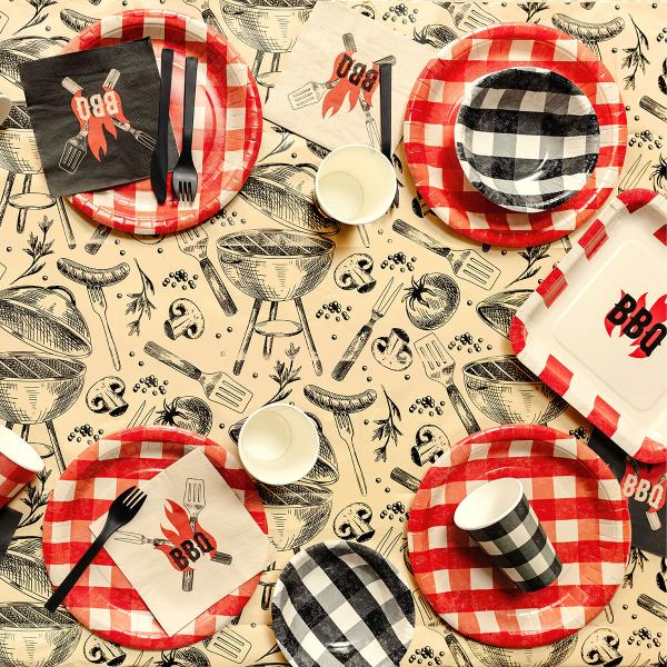Paperipöytäliina BBQ 120 x 180 cm