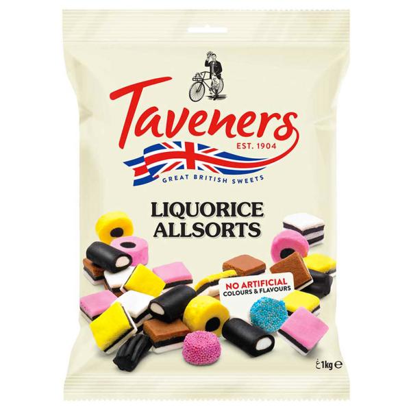 Taveners Liquorice Allsorts 1 Kg