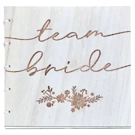 Team Bride Vieraskirja Puinen