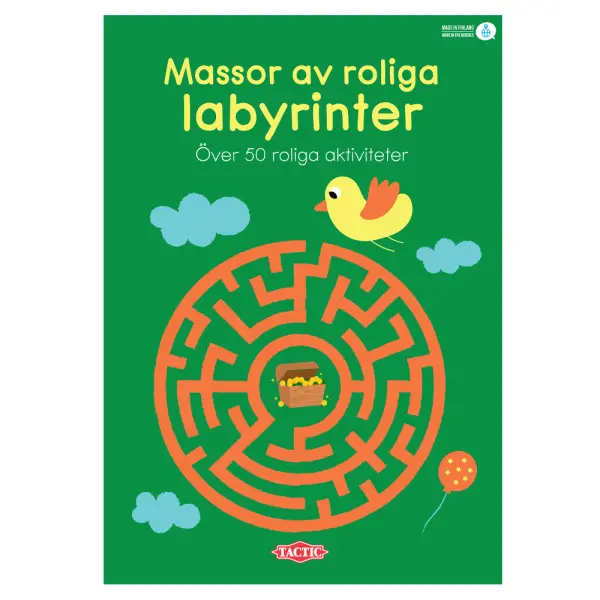 Massor Av Roliga Labyrinter Puuhakirja