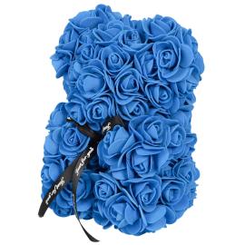 Rose Bear / Ruusukarhu Sininen 21 cm