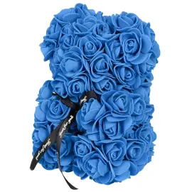 Rose Bear / Ruusukarhu Sininen 21 cm