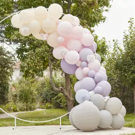 Ilmapallokaari Setti Luxe Vaaleanpunainen/Violetti/Harmaa