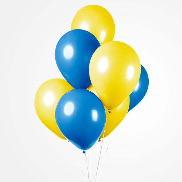 Ilmapallo Mix Sininen/Keltainen 10 kpl